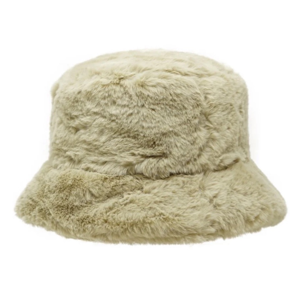 OLIVE AND PIQUE FURRY BUCKET HAT